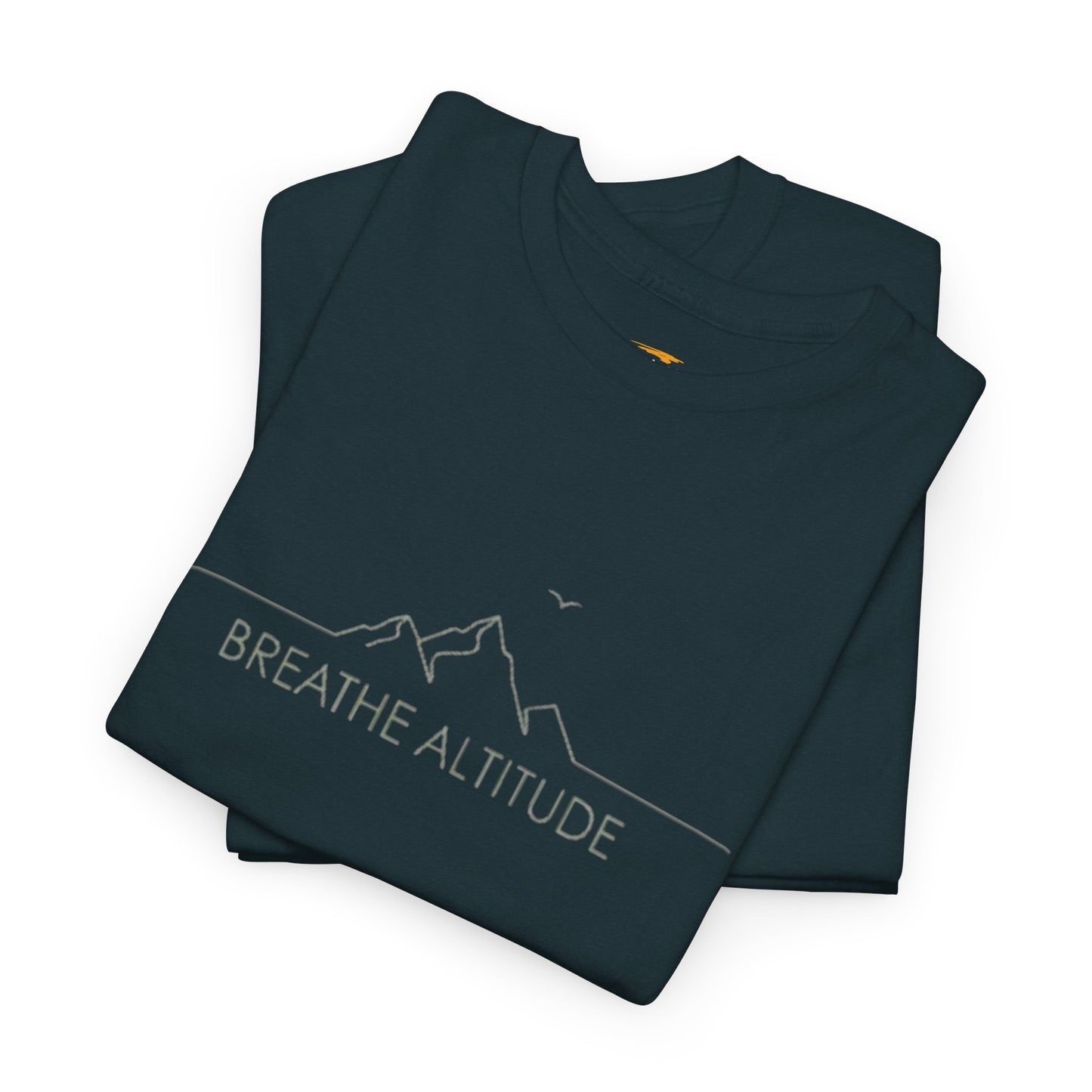 Breathe Altitude T-Shirt – Mountain Front & Coffee Adventure Back Print Tee