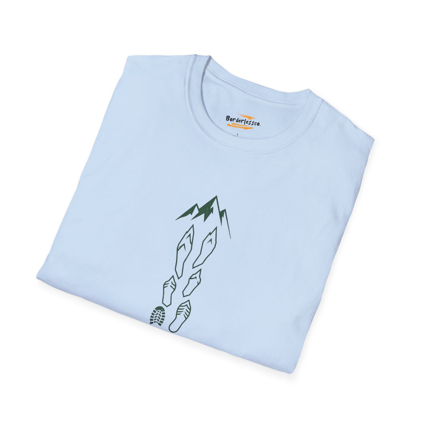 Hiking T-Shirt — "I Came Back Different" Mountain Footprint Tee