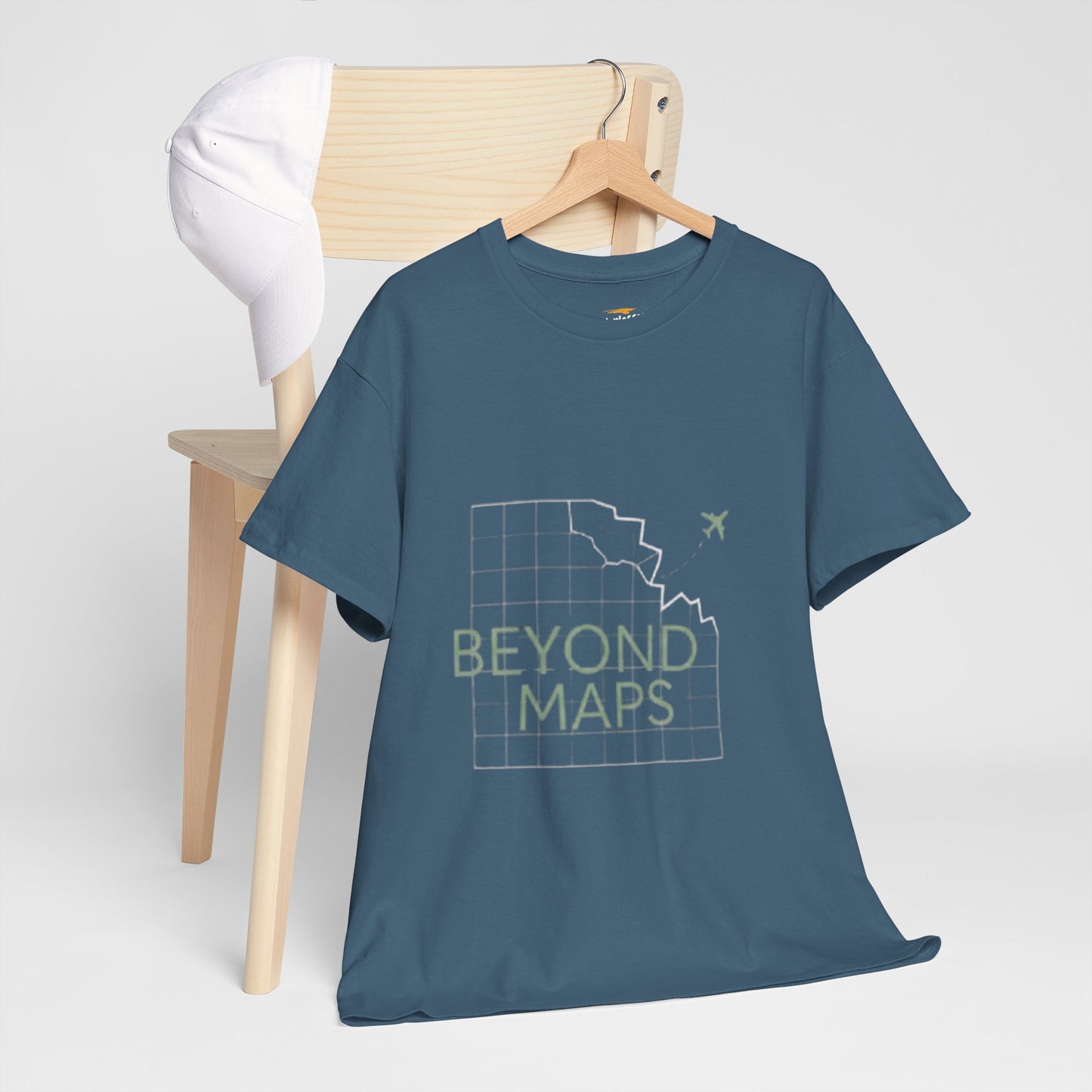 Beyond Maps T-Shirt | Minimal Travel Tee, Airplane Graphic