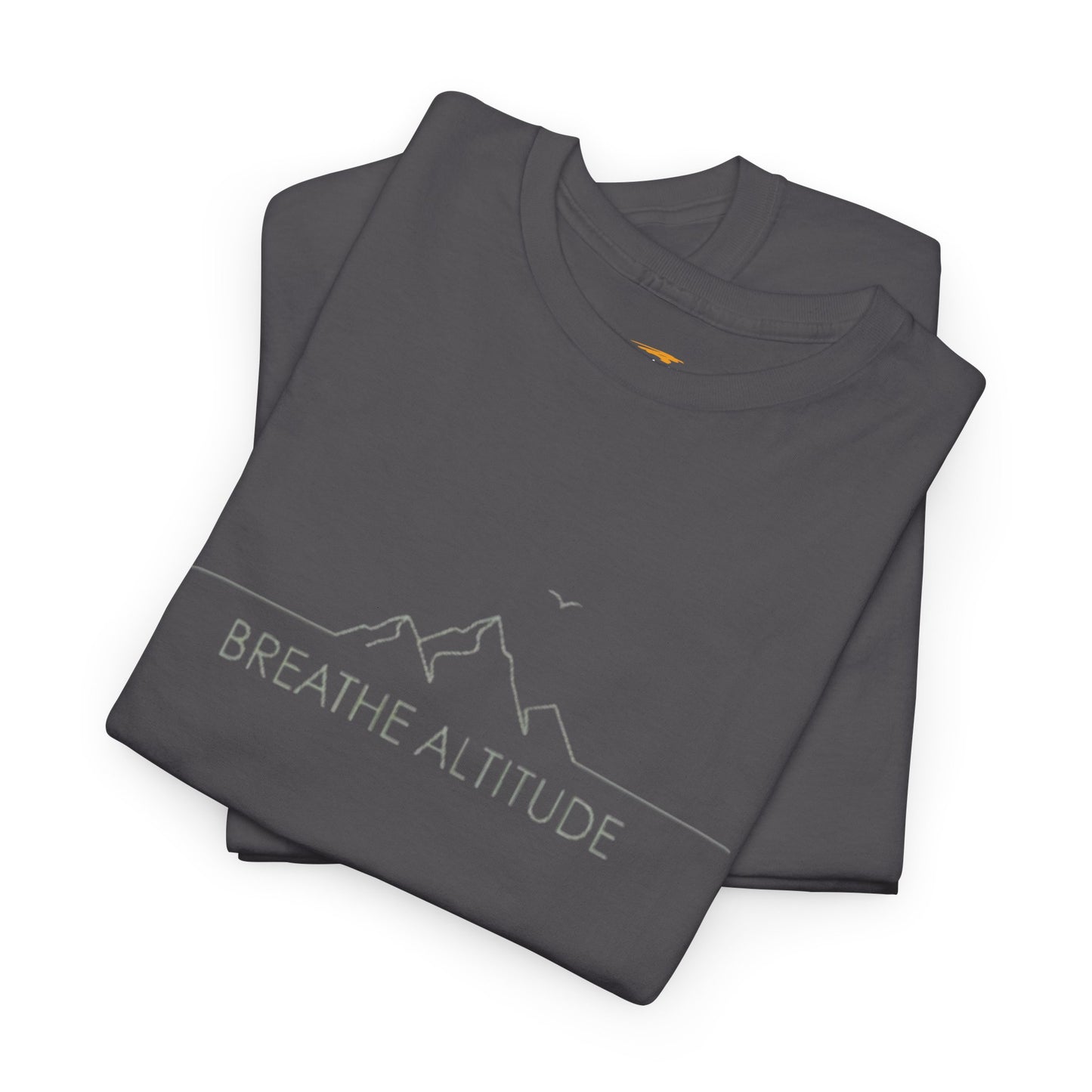 Breathe Altitude T-Shirt – Mountain Front & Coffee Adventure Back Print Tee