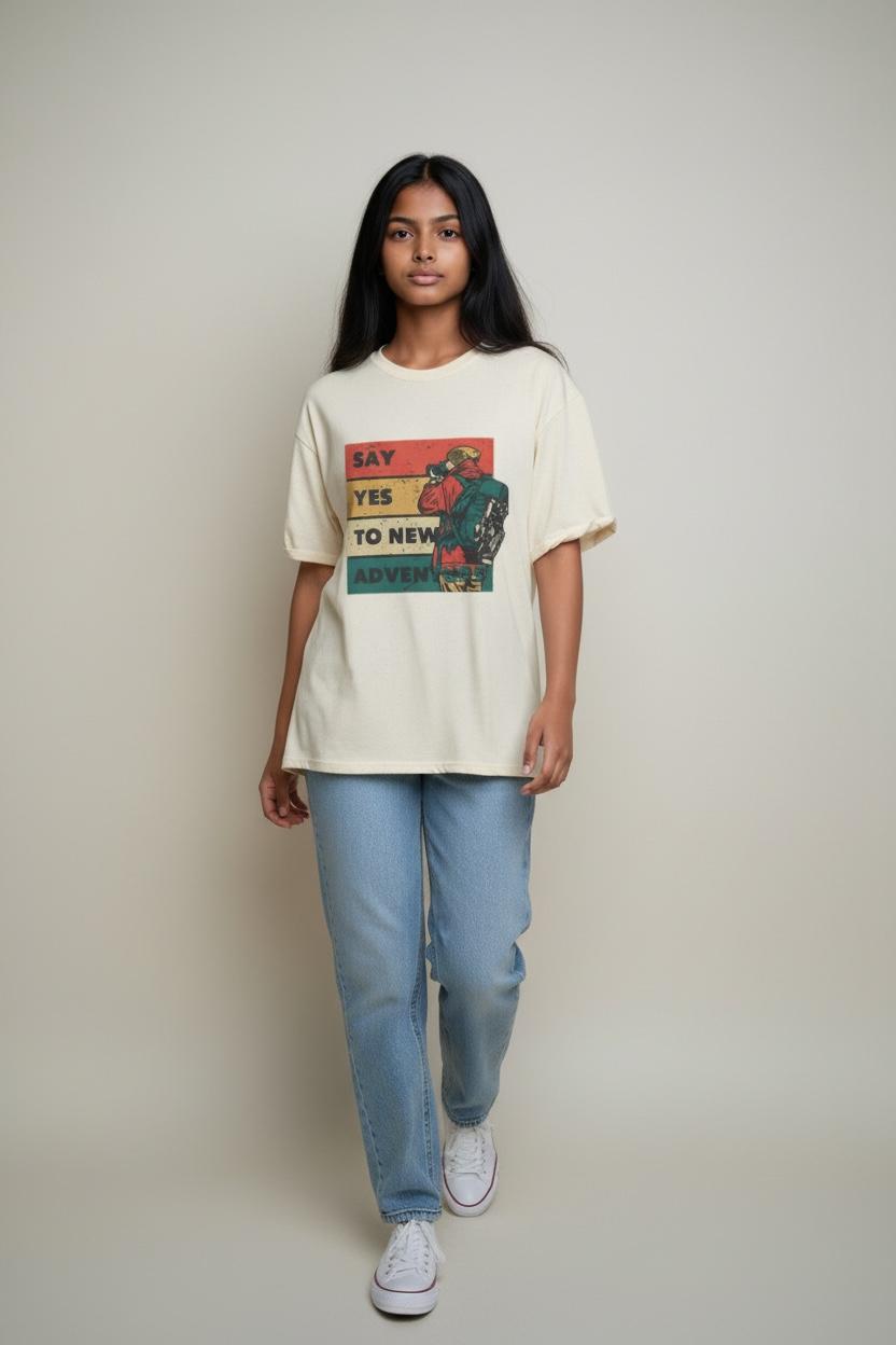 Say Yes To Adventure T-Shirt – Vintage Explorer Binocular Graphic Tee