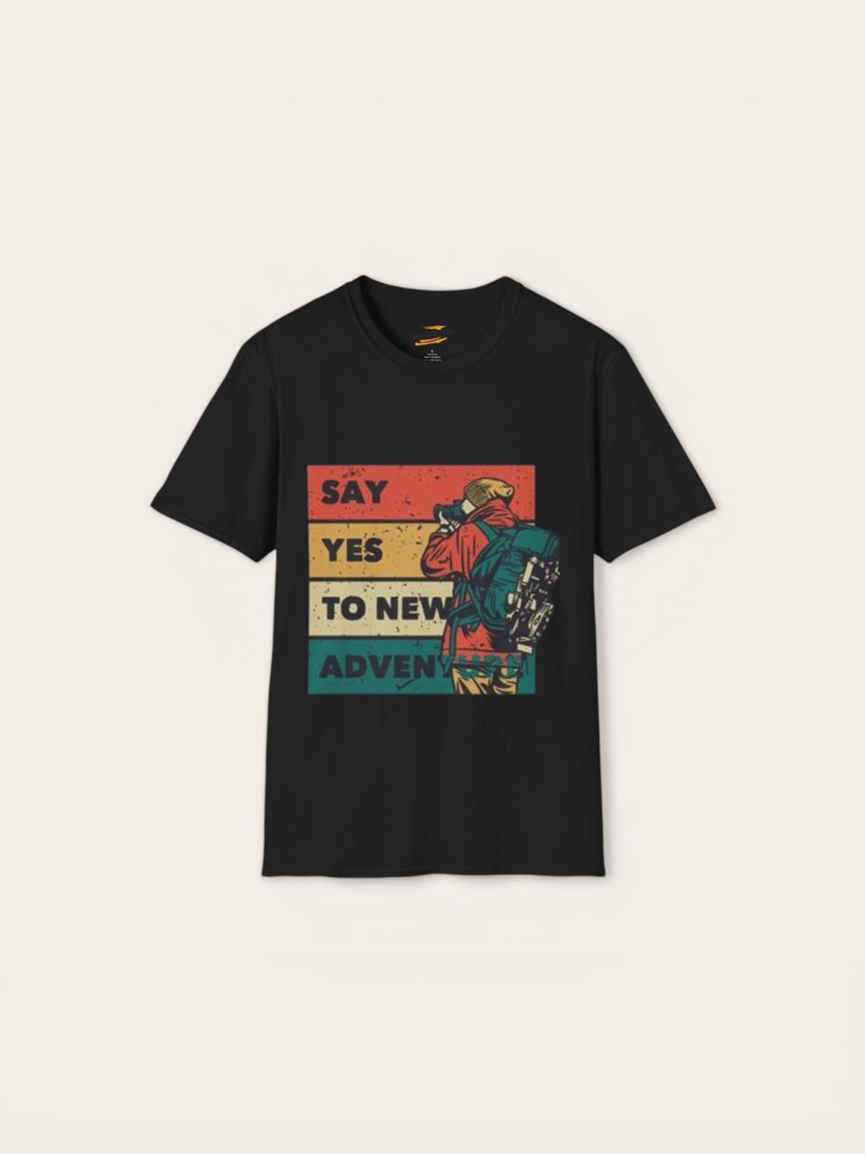 Say Yes To Adventure T-Shirt – Vintage Explorer Binocular Graphic Tee
