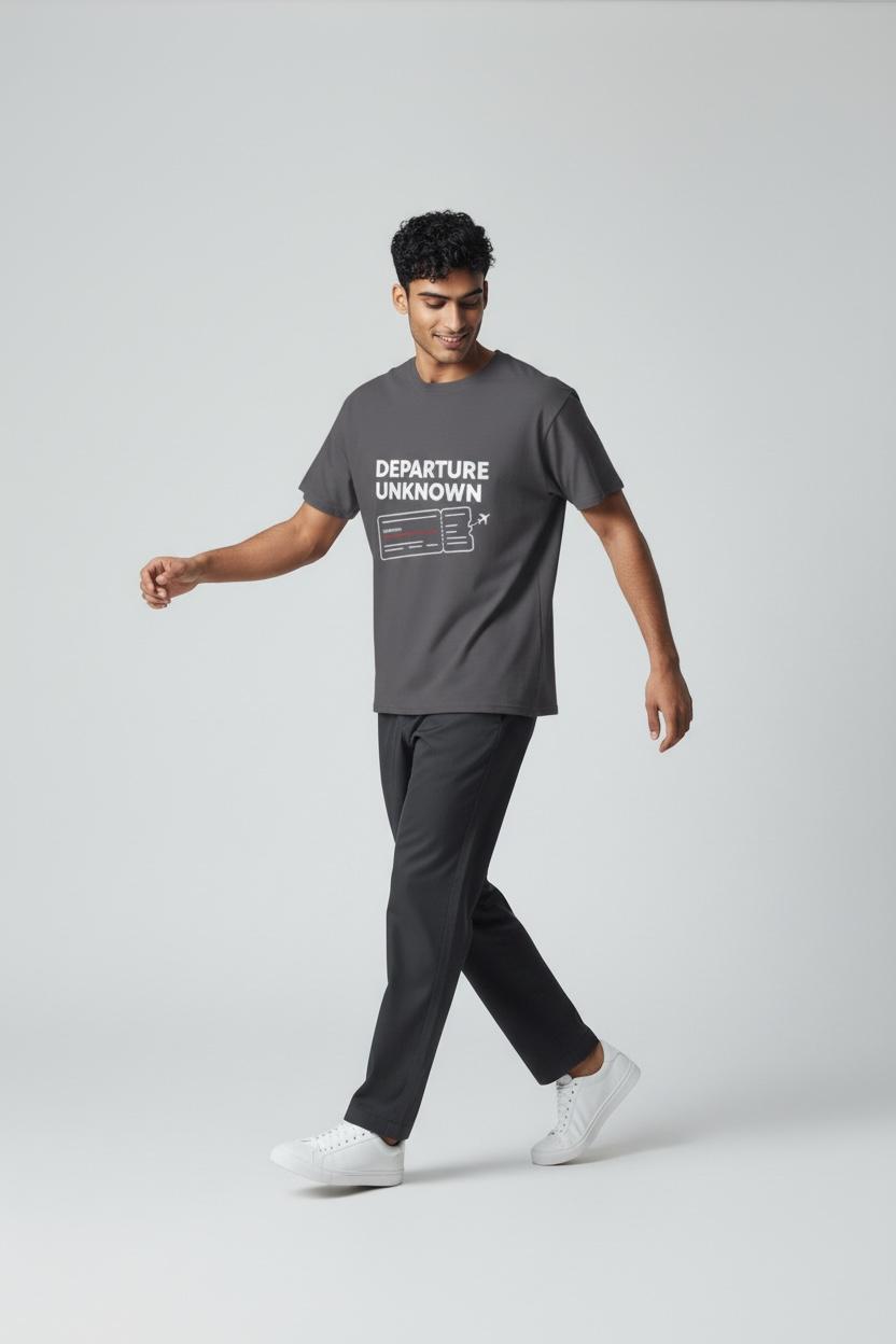 Departure Unknown T-Shirt – Travel Map Back Print | Wanderlust Graphic Tee