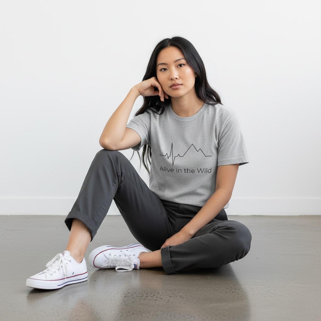 Alive in the Wild T-Shirt — Mountain Heartbeat Outdoor Tee