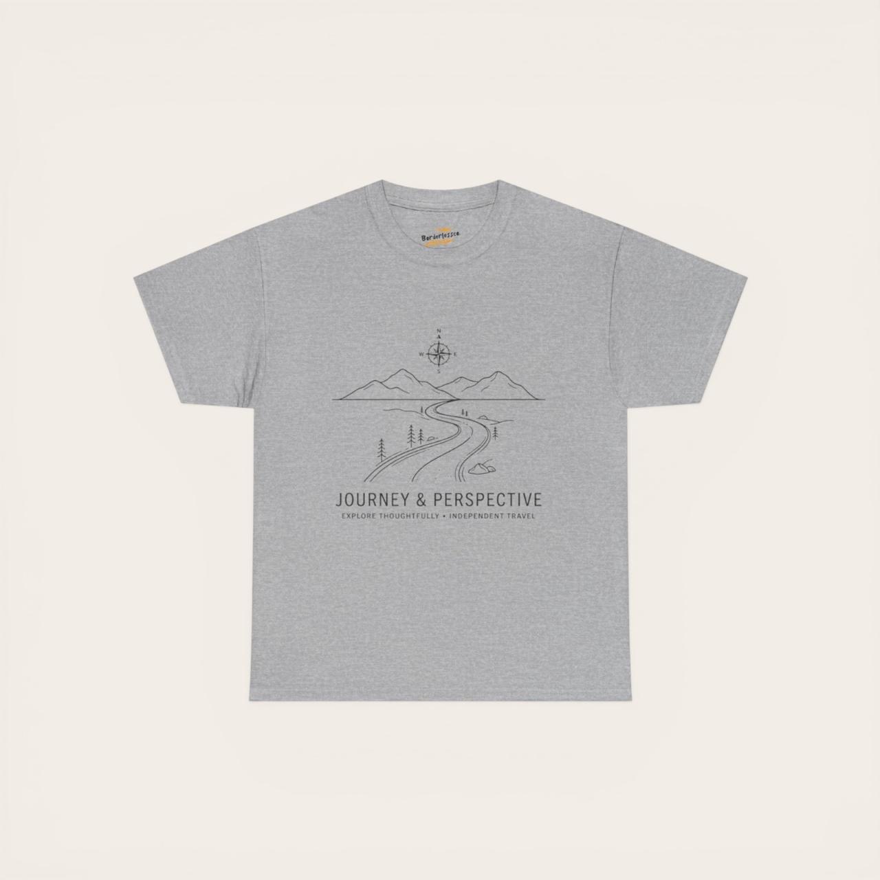 Journey & Perspective Mountain Road Tee — Adventure Graphic T-Shirt