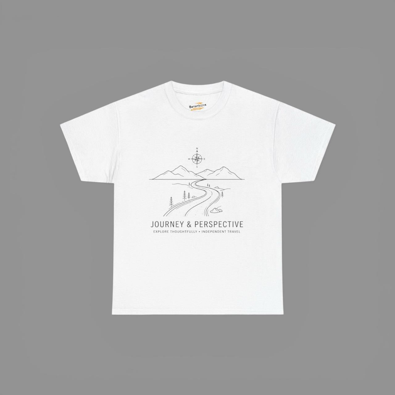 Journey & Perspective Mountain Road Tee — Adventure Graphic T-Shirt
