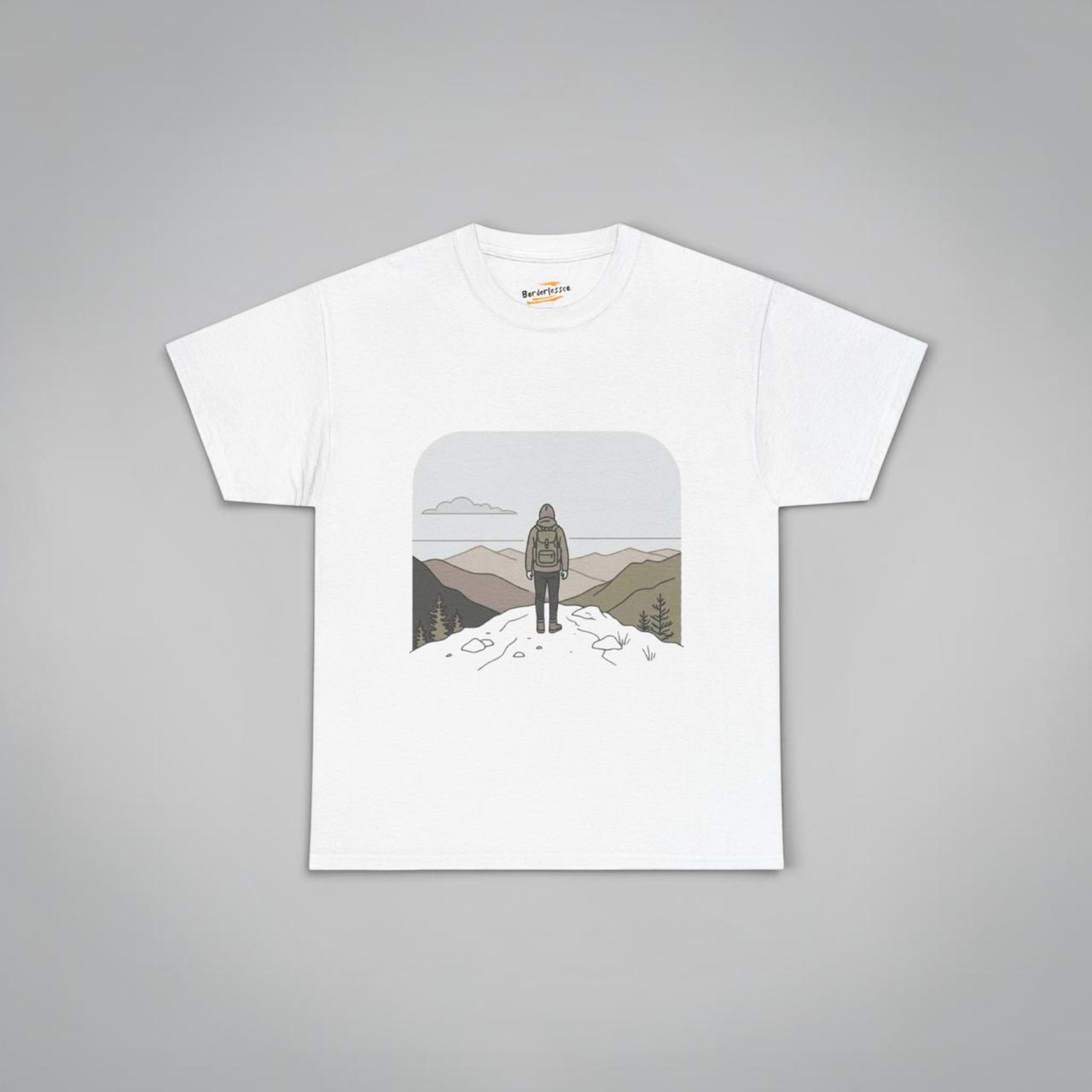 Adventure Hiker T‑Shirt — Mountain Landscape Graphic Tee