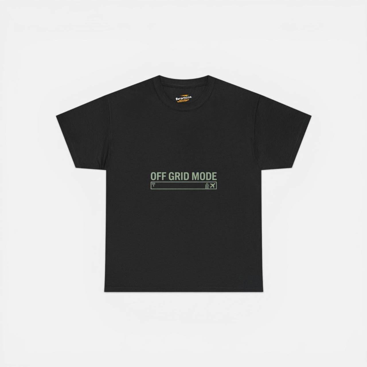 Off Grid Mode T-Shirt — Minimalist Camping & Digital Detox Tee