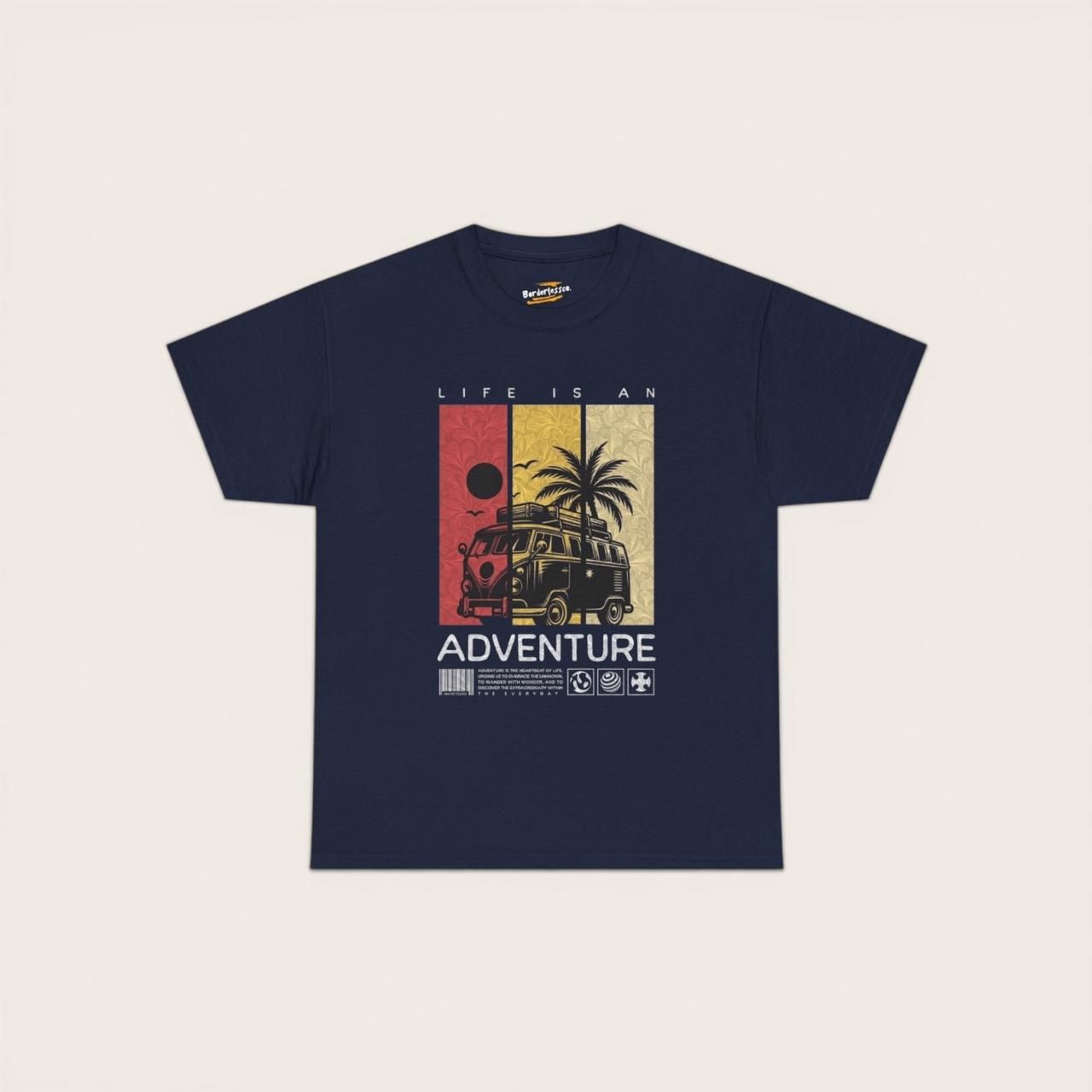 Adventure Van T-Shirt — "Life Is An Adventure" Retro Surf Tee