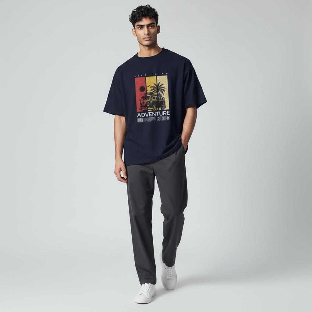 Adventure Van T-Shirt — "Life Is An Adventure" Retro Surf Tee