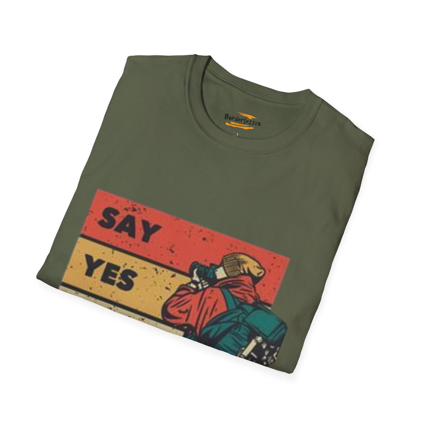 Say Yes To Adventure T-Shirt – Vintage Explorer Binocular Graphic Tee