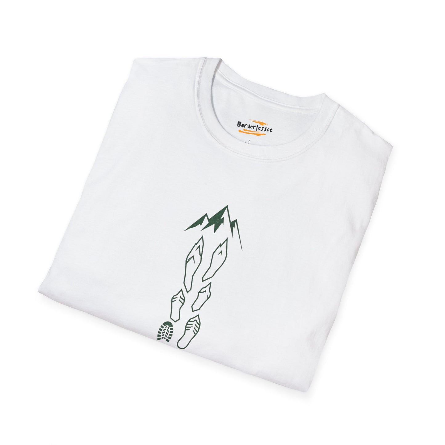 Hiking T-Shirt — "I Came Back Different" Mountain Footprint Tee