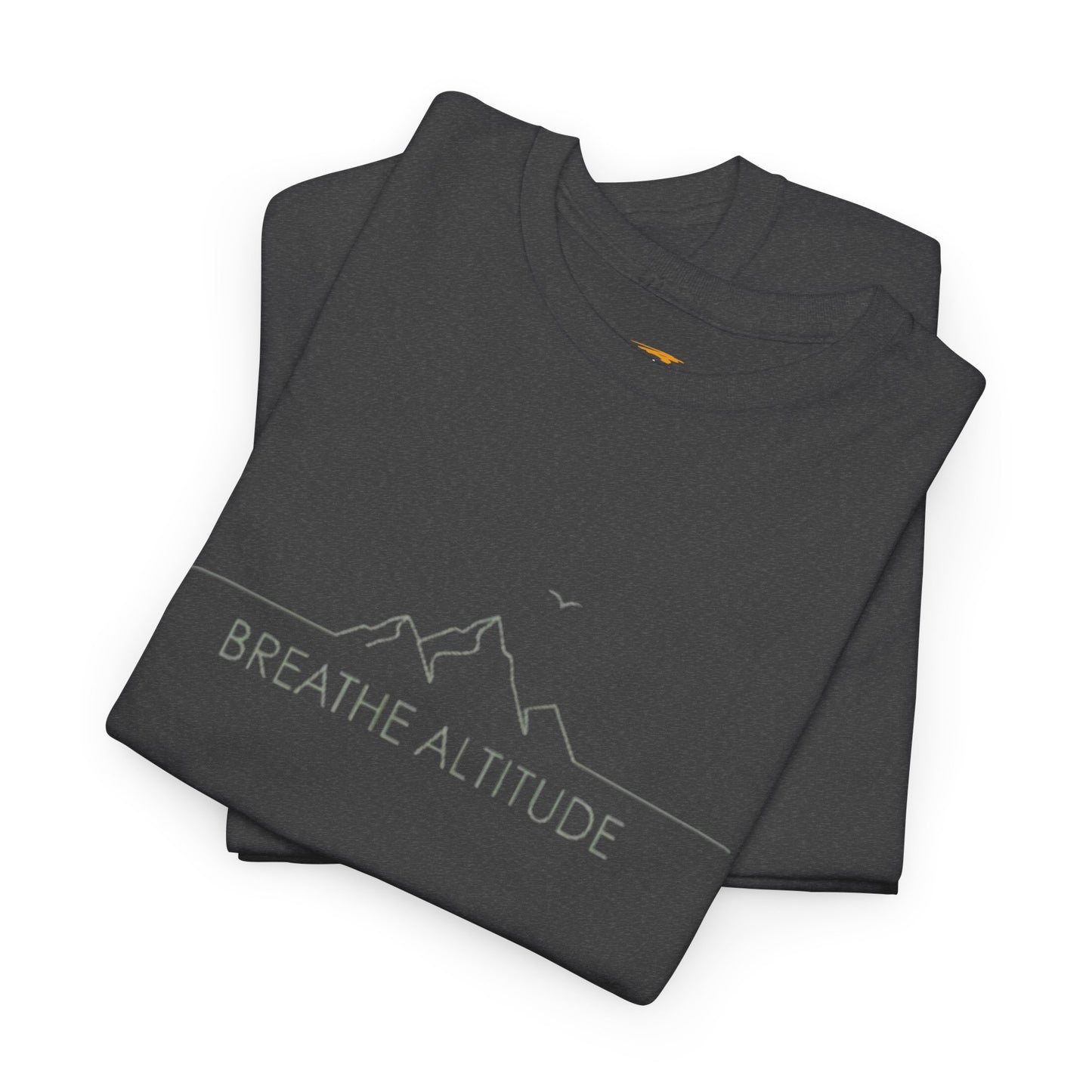 Breathe Altitude T-Shirt – Mountain Front & Coffee Adventure Back Print Tee