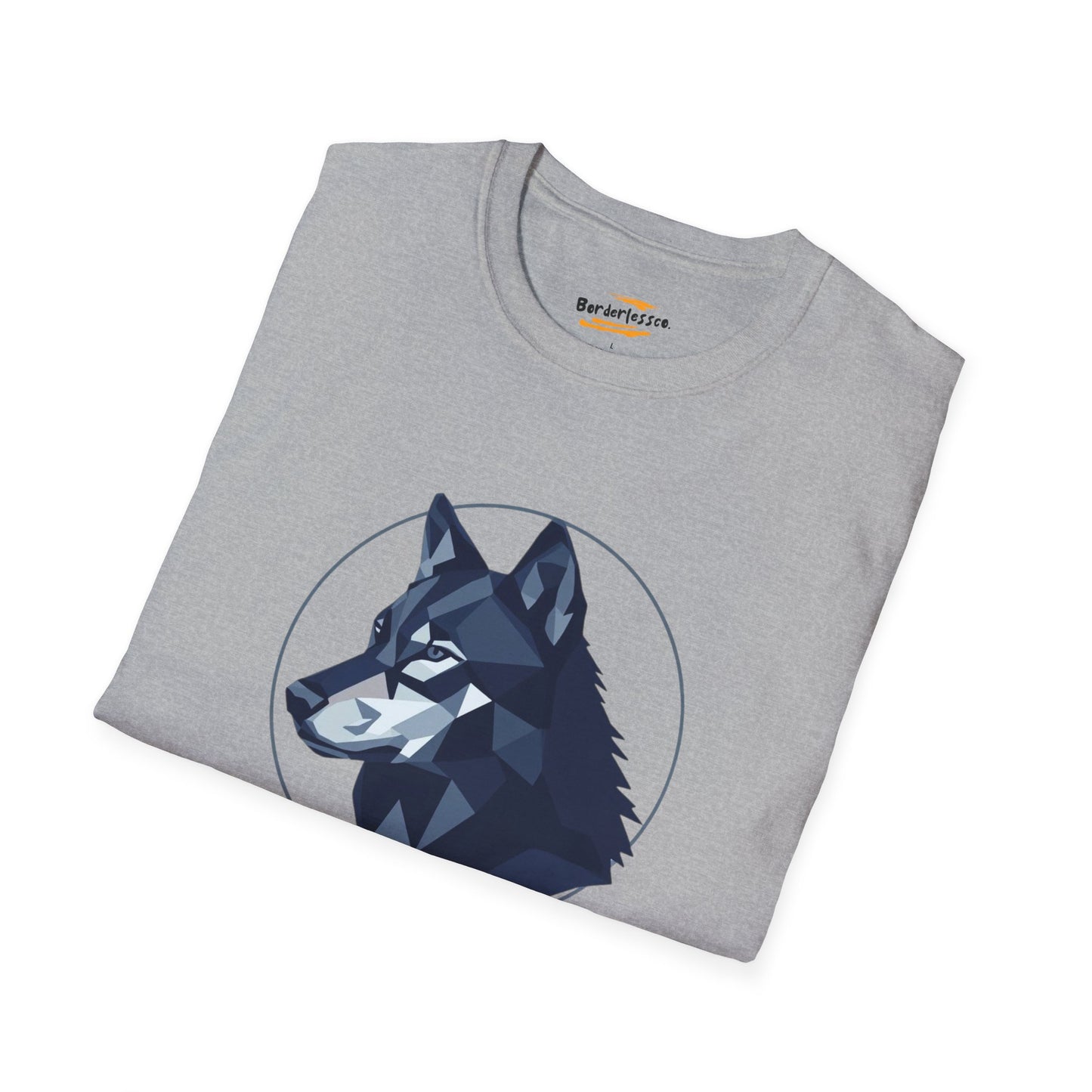 Lone Is Not Lonely Wolf T-Shirt — Geometric Wolf Illustration
